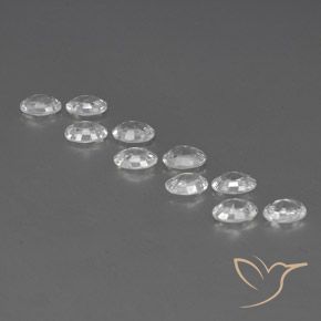Pedras preciosas de Zircão Branco natural de 7.04 ct, oval, VVS-VS