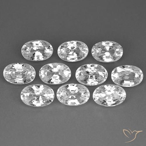 8.03ctw Natural Branco claro Zircão, oval, VVS-VS