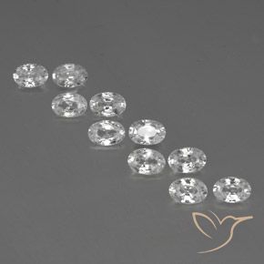 7.41ctw Natural Branco Zircão, oval, VVS-VS