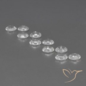 Pedras preciosas de Zircão Branco natural de 7.41 ct, oval, VVS-VS