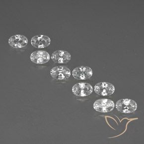 8.09ctw Natural Branco Zircão, oval, VVS-VS