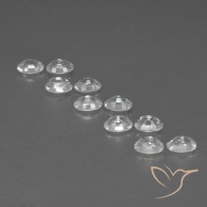 Pedras preciosas de Zircão Branco natural de 8.09 ct, oval, VVS-VS