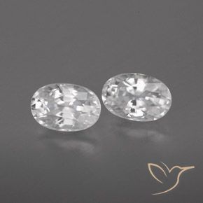 Pedras preciosas de Zircão Branco natural de 1.79 ct, oval, VVS