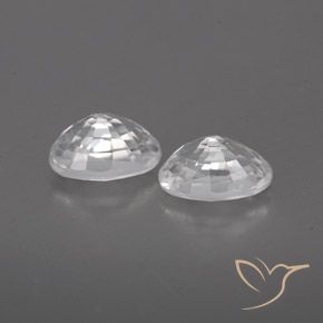 Pedras preciosas de Zircão Branco natural de 1.79 ct, oval, VVS