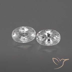1.67ctw Natural Branco Zircão, oval, VVS
