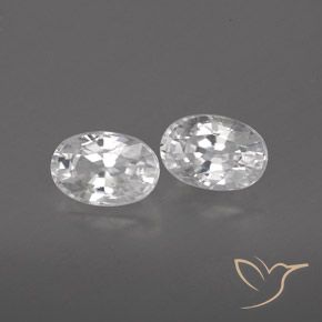 Pedras preciosas de Zircão Branco natural de 1.67 ct, oval, VVS