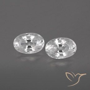1.70ctw Natural Branco Zircão, oval, VVS-VS