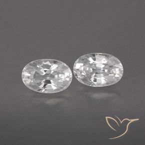 Pedras preciosas de Zircão Branco natural de 1.70 ct, oval, VVS-VS