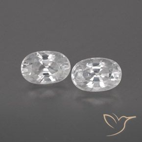 1.77ctw Natural Branco Zircão, oval, VVS-VS