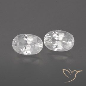 Pedras preciosas de Zircão Branco natural de 1.77 ct, oval, VVS-VS