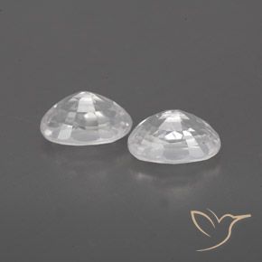 Pedras preciosas de Zircão Branco natural de 1.77 ct, oval, VVS-VS