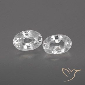 1.68ctw Natural Branco Zircão, oval, VVS