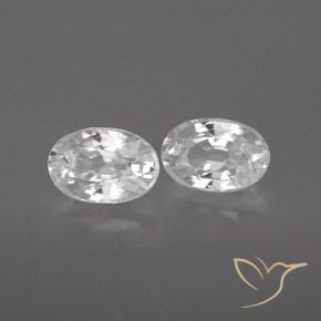Pedras preciosas de Zircão Branco natural de 1.68 ct, oval, VVS