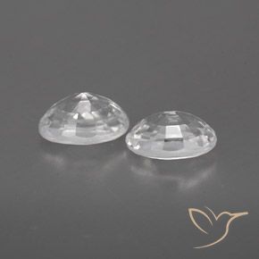 Pedras preciosas de Zircão Branco natural de 1.68 ct, oval, VVS