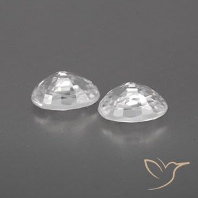 Pedras preciosas de Zircão Branco natural de 1.67 ct, oval, VVS