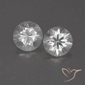 1.87ctw Natural Branco Zircão, Redondo, VVS