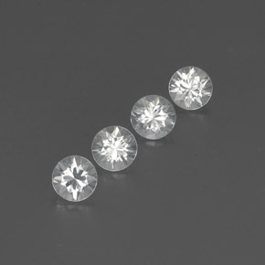 Pedras preciosas de zircão branco natural de 3,74 ct, corte redondo, VVS-VS