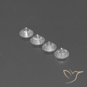 Pedras preciosas de Zircão Branco natural de 3.65 ct, Redondo, VVS-VS