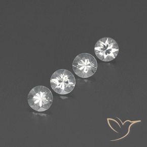 Pedras preciosas de Zircão Branco natural de 3.74 ct, Redondo, VVS-VS