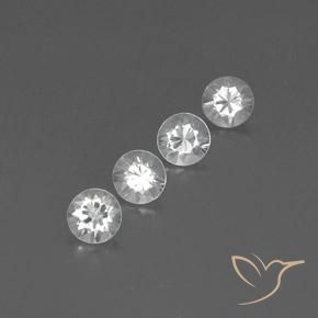 Pedras preciosas de Zircão Branco natural de 3.69 ct, Redondo, VVS