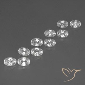 Pedras preciosas de Zircão Branco natural de 8.11 ct, oval, VVS-VS