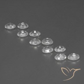 Pedras preciosas de Zircão Branco natural de 8.11 ct, oval, VVS-VS