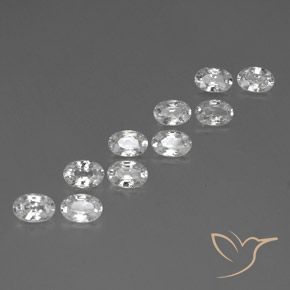 Pedras preciosas de Zircão Branco natural de 6.80 ct, oval, VVS-VS
