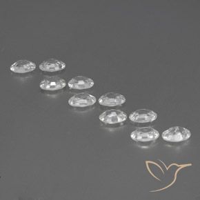 Pedras preciosas de Zircão Branco natural de 6.80 ct, oval, VVS-VS
