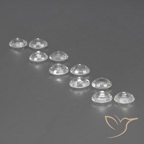 Pedras preciosas de Zircão Branco natural de 8.12 ct, oval, VVS-VS