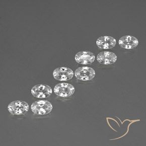 Pedras preciosas de Zircão Branco natural de 7.74 ct, oval, VVS-VS