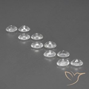 Pedras preciosas de Zircão Branco natural de 7.74 ct, oval, VVS-VS
