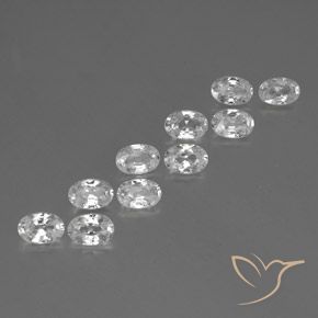 Pedras preciosas de Zircão Branco natural de 7.14 ct, oval, VVS-VS