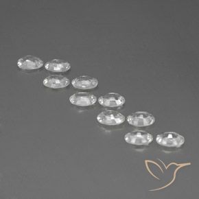 Pedras preciosas de Zircão Branco natural de 6.63 ct, oval, VVS-VS