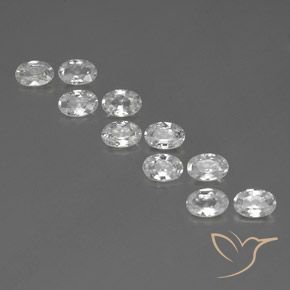 6.66ctw Natural Branco Zircão, oval, VVS-VS