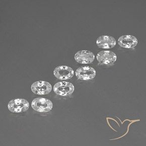 Pedras preciosas de Zircão Branco natural de 7.45 ct, oval, VVS-VS