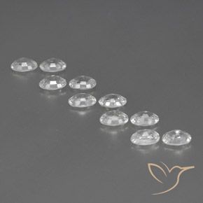 Pedras preciosas de Zircão Branco natural de 7.45 ct, oval, VVS-VS