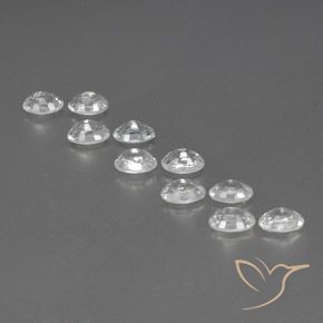 Pedras preciosas de Zircão Branco natural de 7.78 ct, oval, VVS-VS