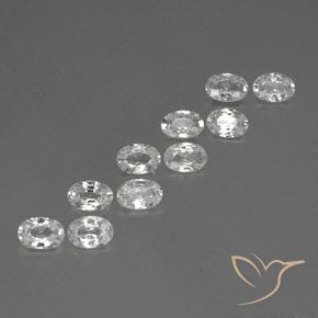 Pedras preciosas de Zircão Branco natural de 6.54 ct, oval, VVS-VS