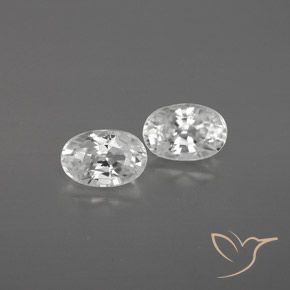1.66ctw Natural Branco Zircão, oval, VVS