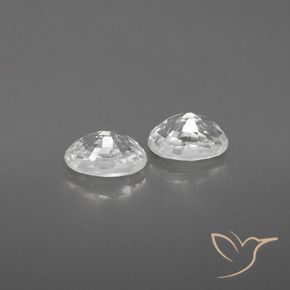 Pedras preciosas de Zircão Branco natural de 1.66 ct, oval, VVS
