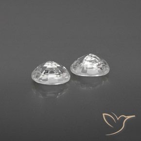 Pedras preciosas de Zircão Branco natural de 1.74 ct, oval, VVS