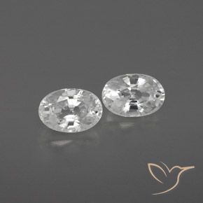 1.67ctw Natural Branco Zircão, oval, VVS