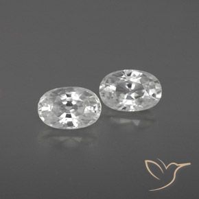 1.71ctw Natural Branco Zircão, oval, VVS