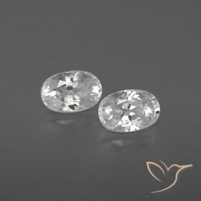 Pedras preciosas de Zircão Branco natural de 1.71 ct, oval, VVS