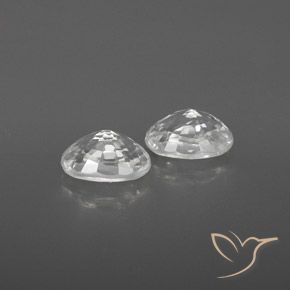 Pedras preciosas de Zircão Branco natural de 1.71 ct, oval, VVS