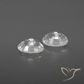 Pedras preciosas de Zircão Branco natural de 1.66 ct, oval, VVS