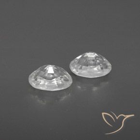 Pedras preciosas de Zircão Branco natural de 1.74 ct, oval, VVS