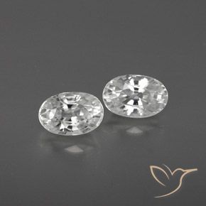 1.72ctw Natural Branco Zircão, oval, VVS
