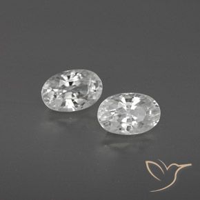Pedras preciosas de Zircão Branco natural de 1.72 ct, oval, VVS