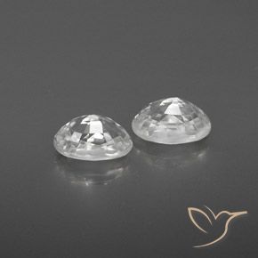 Pedras preciosas de Zircão Branco natural de 1.72 ct, oval, VVS